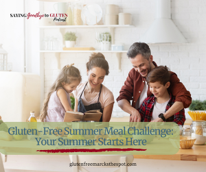 Family cooking together to start the gluten-free Summer meal Challenge